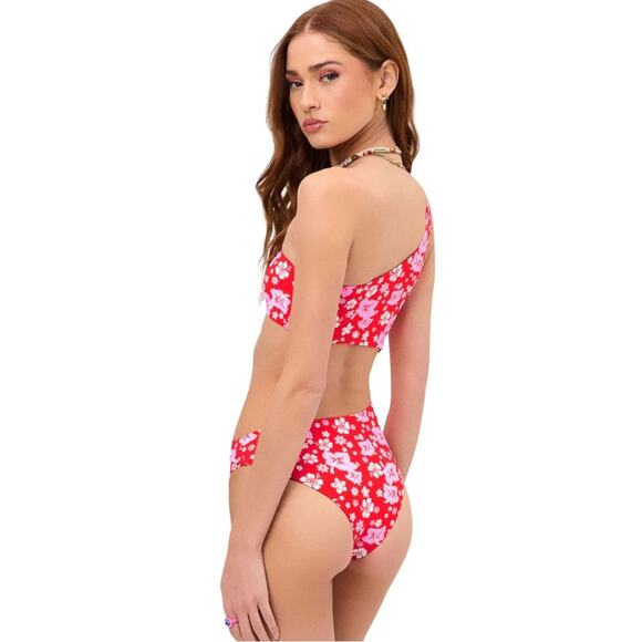 Frankies Bikinis Mila Coconut One Piece Swimsuit Peek-a-boo cutout Size L NWT - Picture 3 of 5